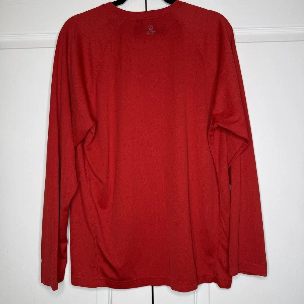 The North Face Shirt Mens Large Red VaporWick Long Sleeve Athletic Top Running